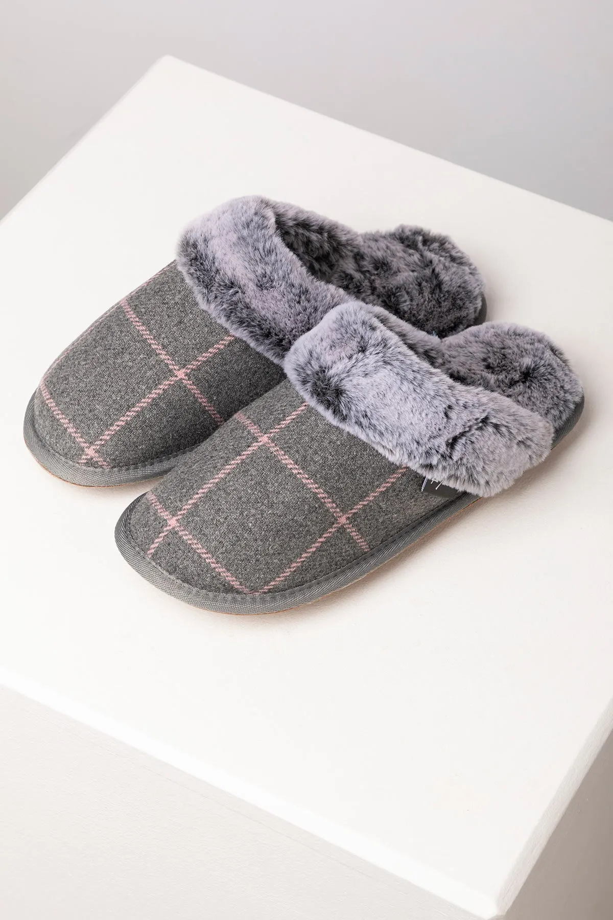 Ladies Tweed Slippers - Beswick