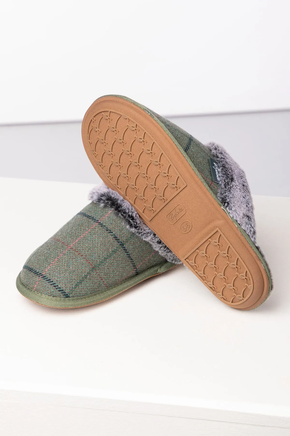 Ladies Tweed Slippers - Beswick