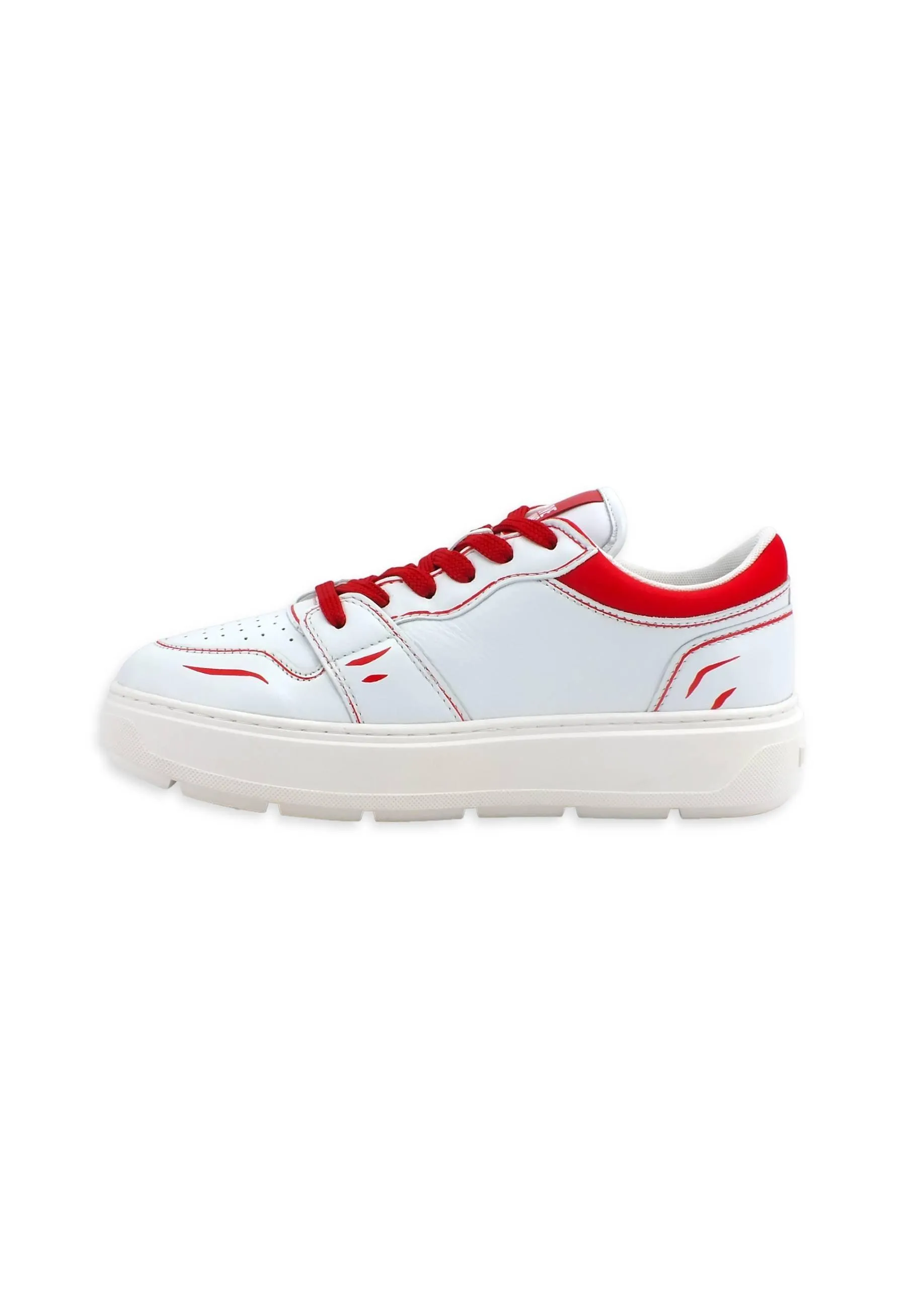 LOVE MOSCHINO Sneaker Scritte Donna Bianco Rosso JA15254G1GIAA10B