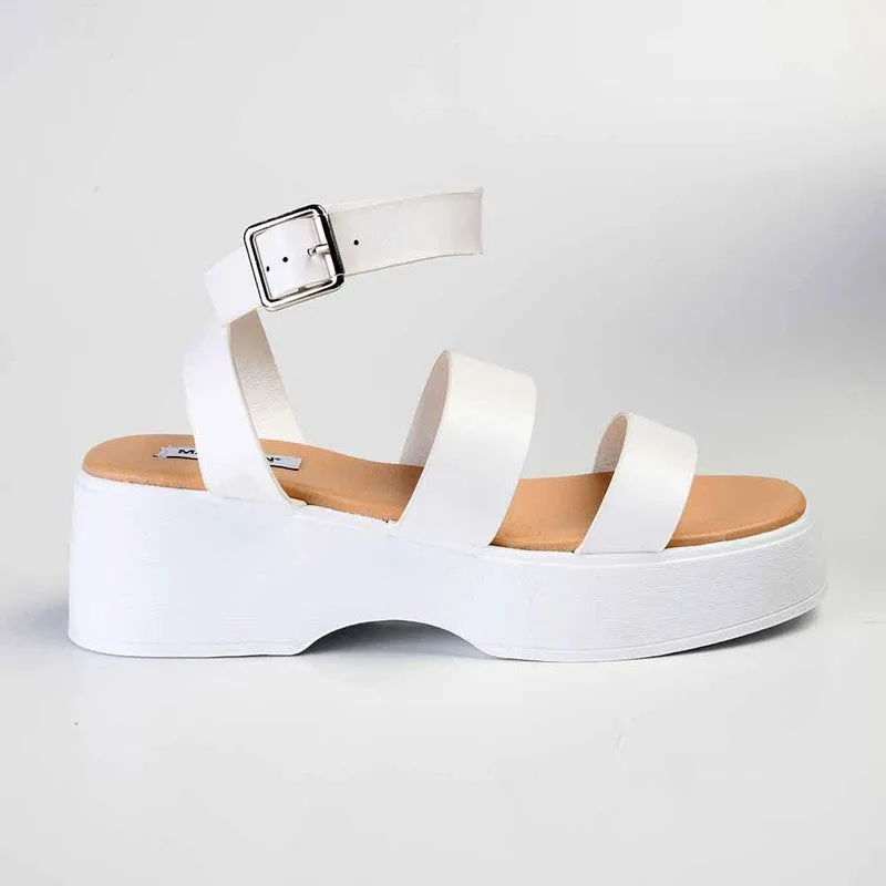 Madison Hannah Chunky Sandals - White