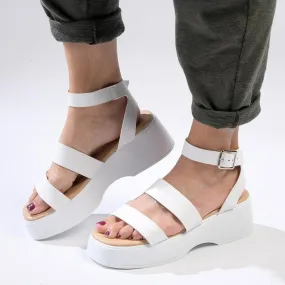 Madison Hannah Chunky Sandals - White