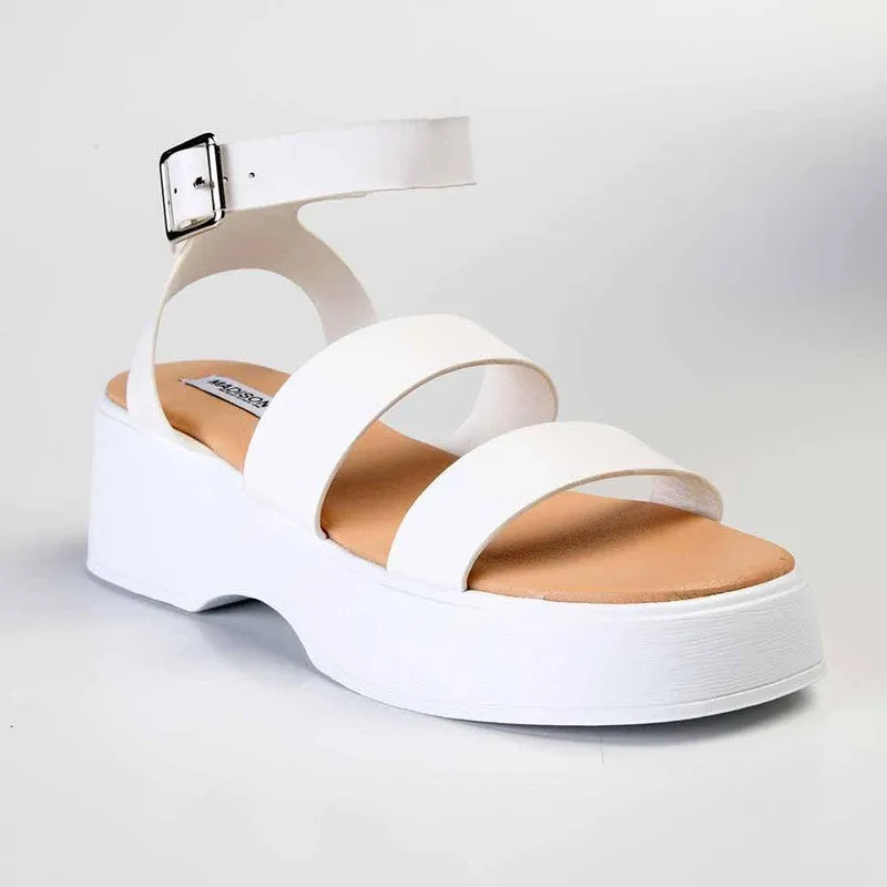 Madison Hannah Chunky Sandals - White