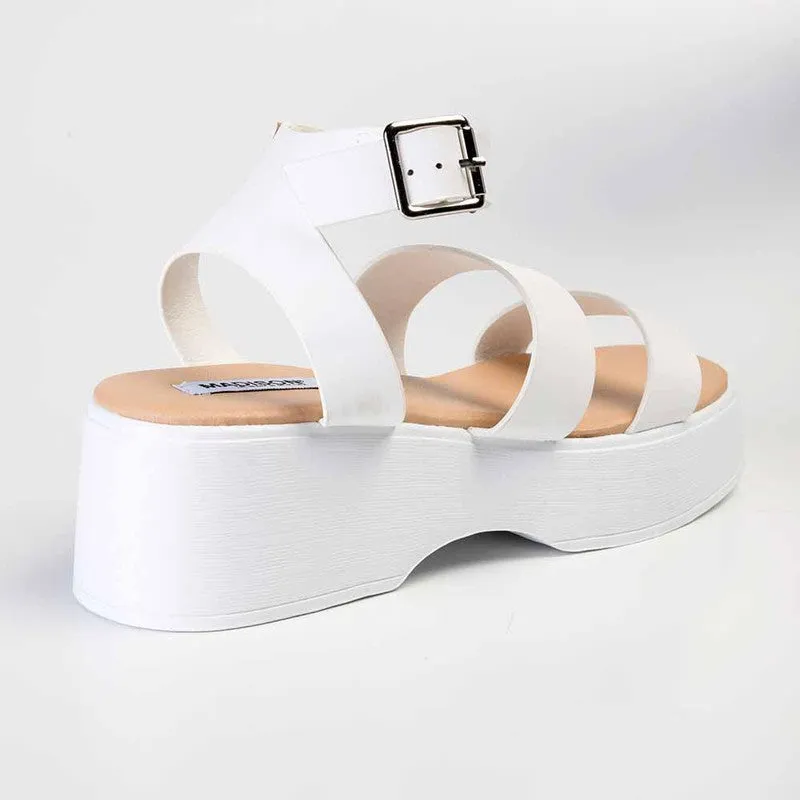 Madison Hannah Chunky Sandals - White