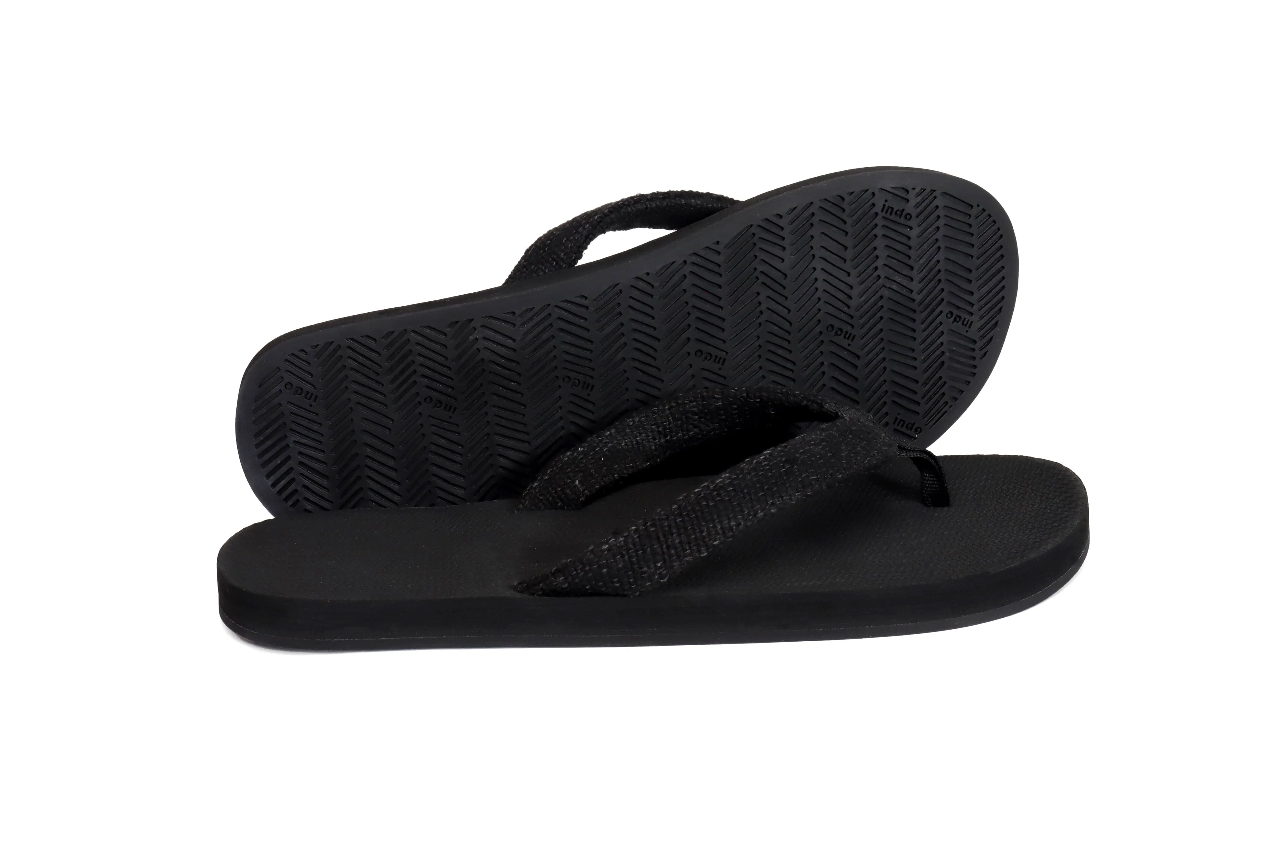 Men’s Flip Flops Recycled Pable Straps - Black/Ketapang