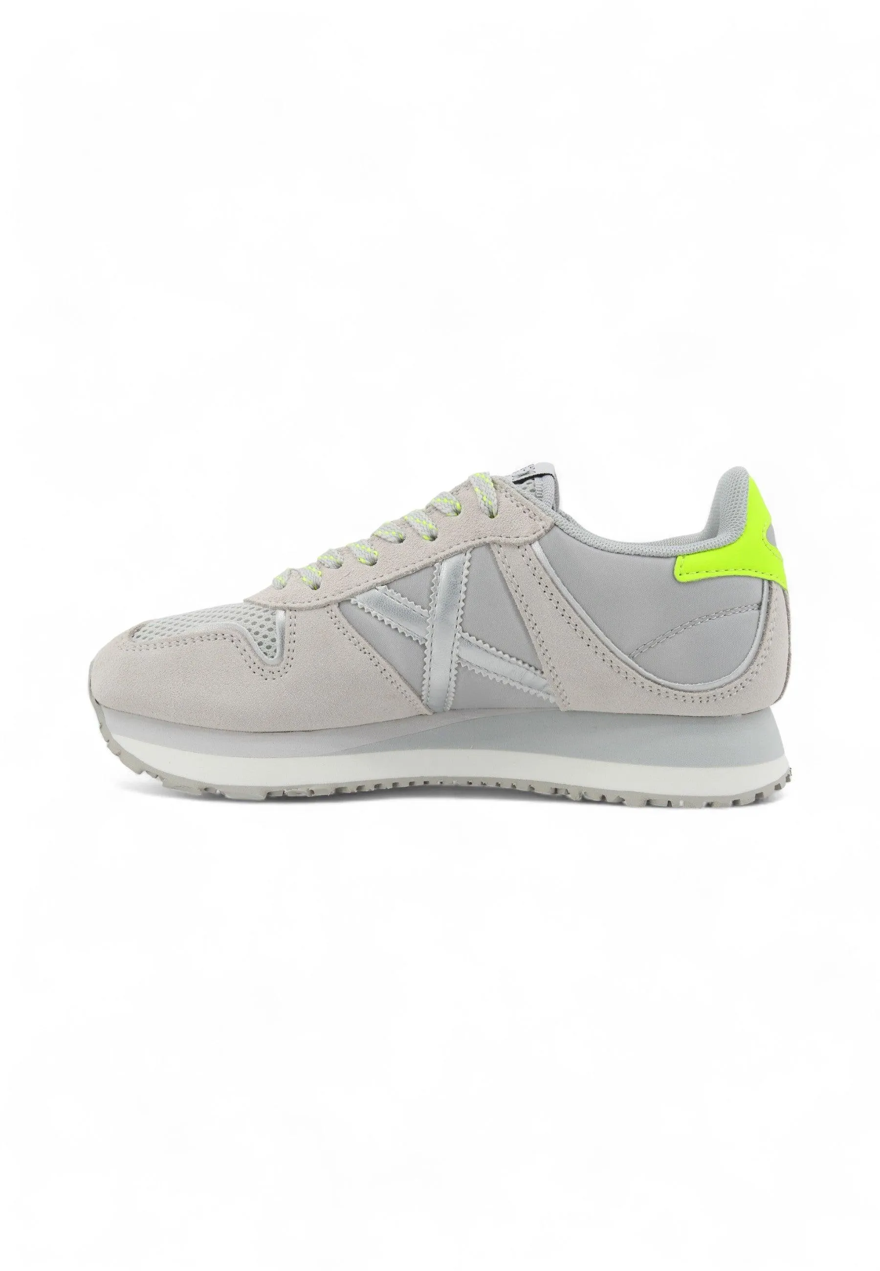 MUNICH Massana Sky 209 Sneaker Donna Silver Beige Verde Fluo 8810209