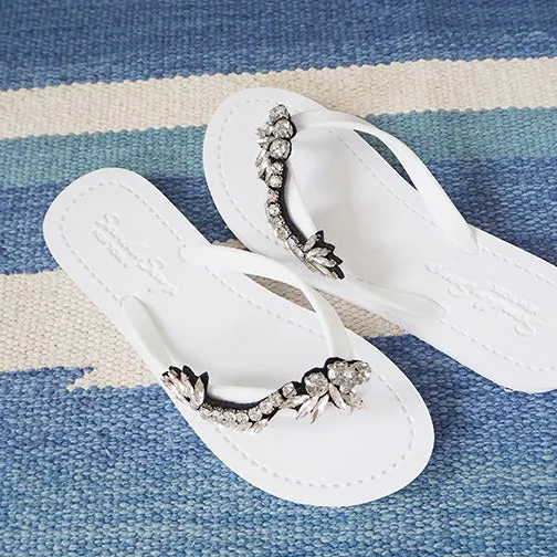 Nomad - Rhinestone Flat Flip Flops Sandal