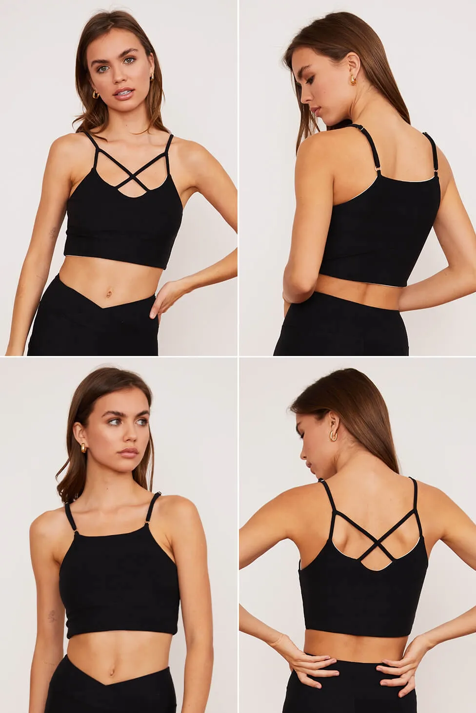 Onyx Crisscross Four-Way Top