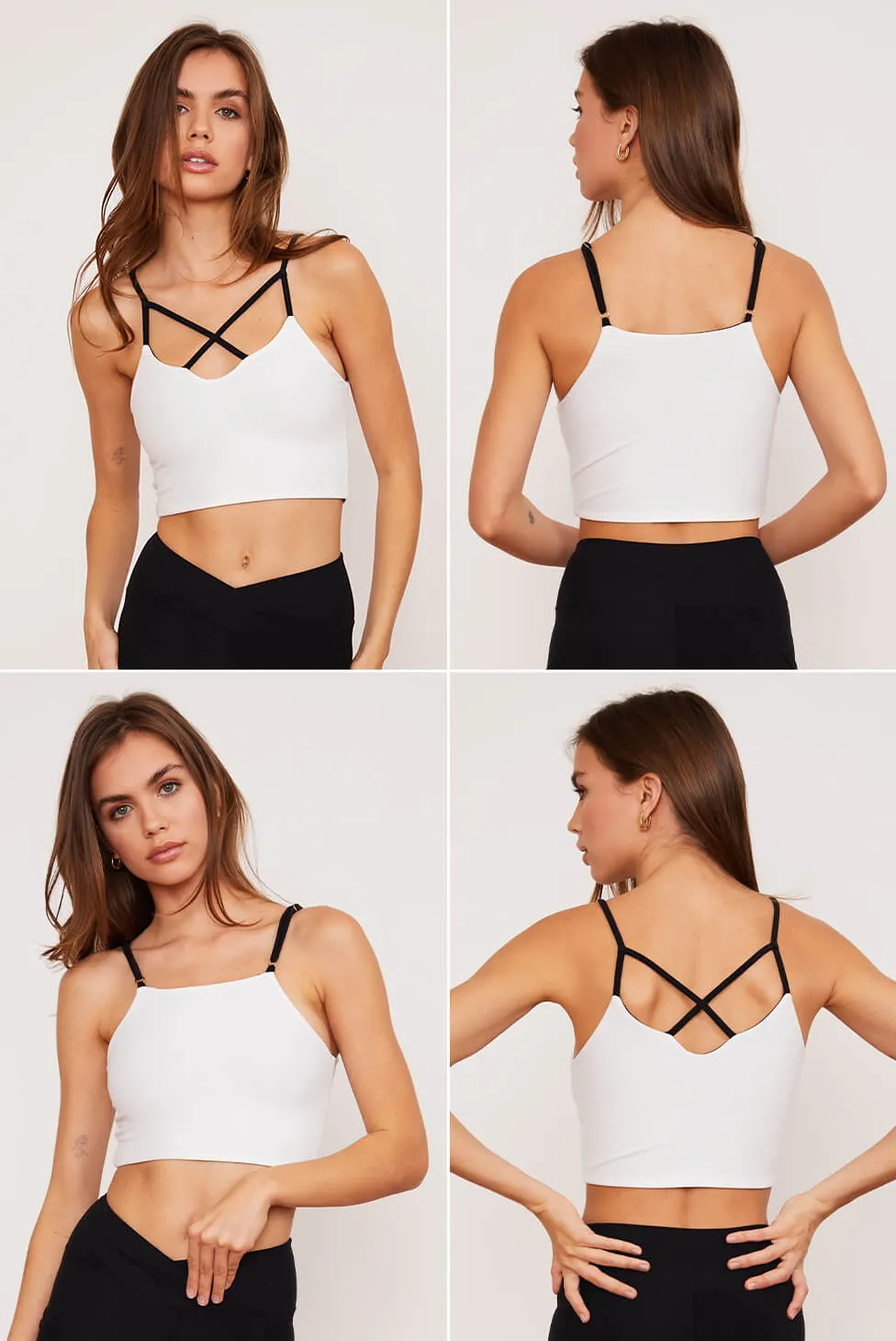 Onyx Crisscross Four-Way Top