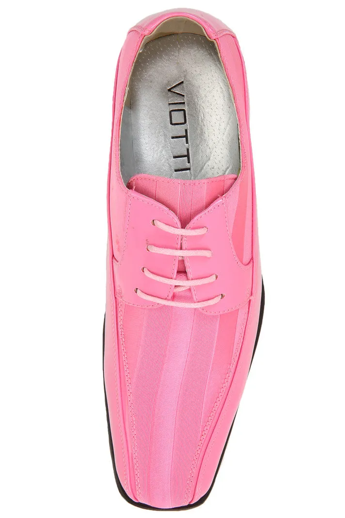 "179" Pink Striped Tuxedo Shoes