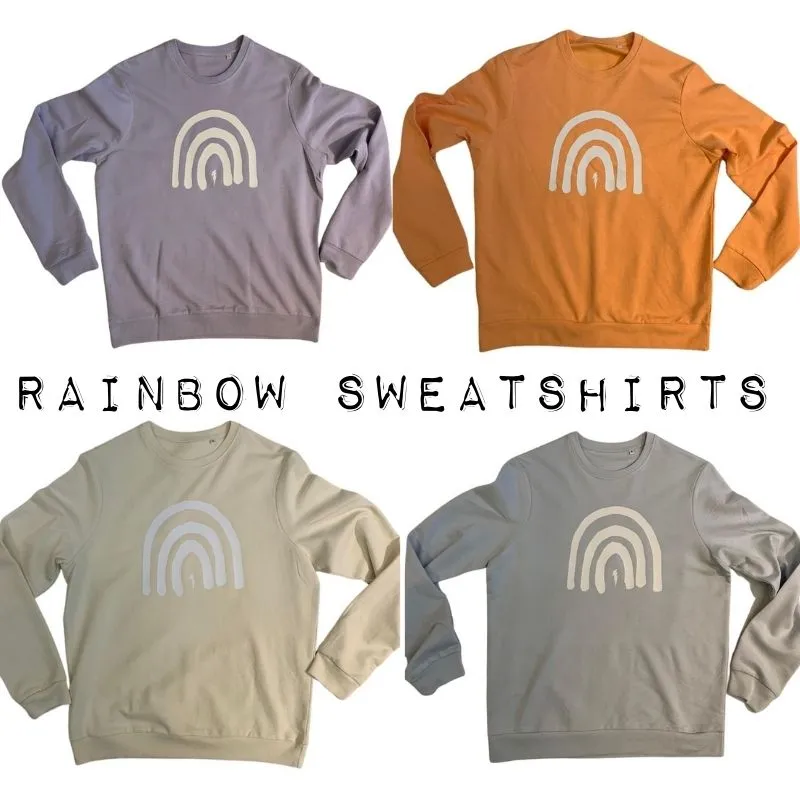 Rainbow & Bolt Sweatshirt (Cantaloupe)