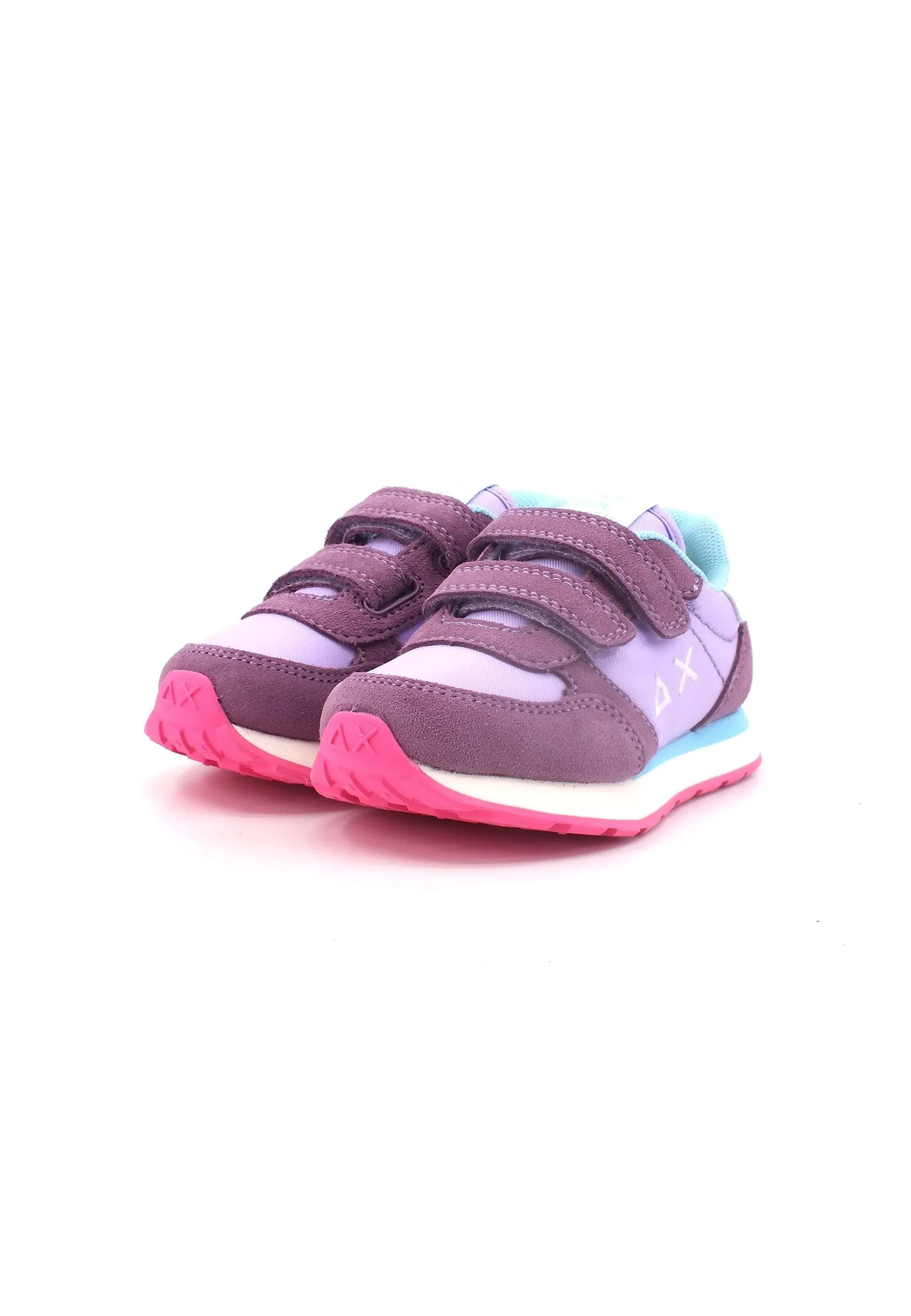 SUN68 Ally Solid Nylon Sneaker Bambino Lilla Z33401B