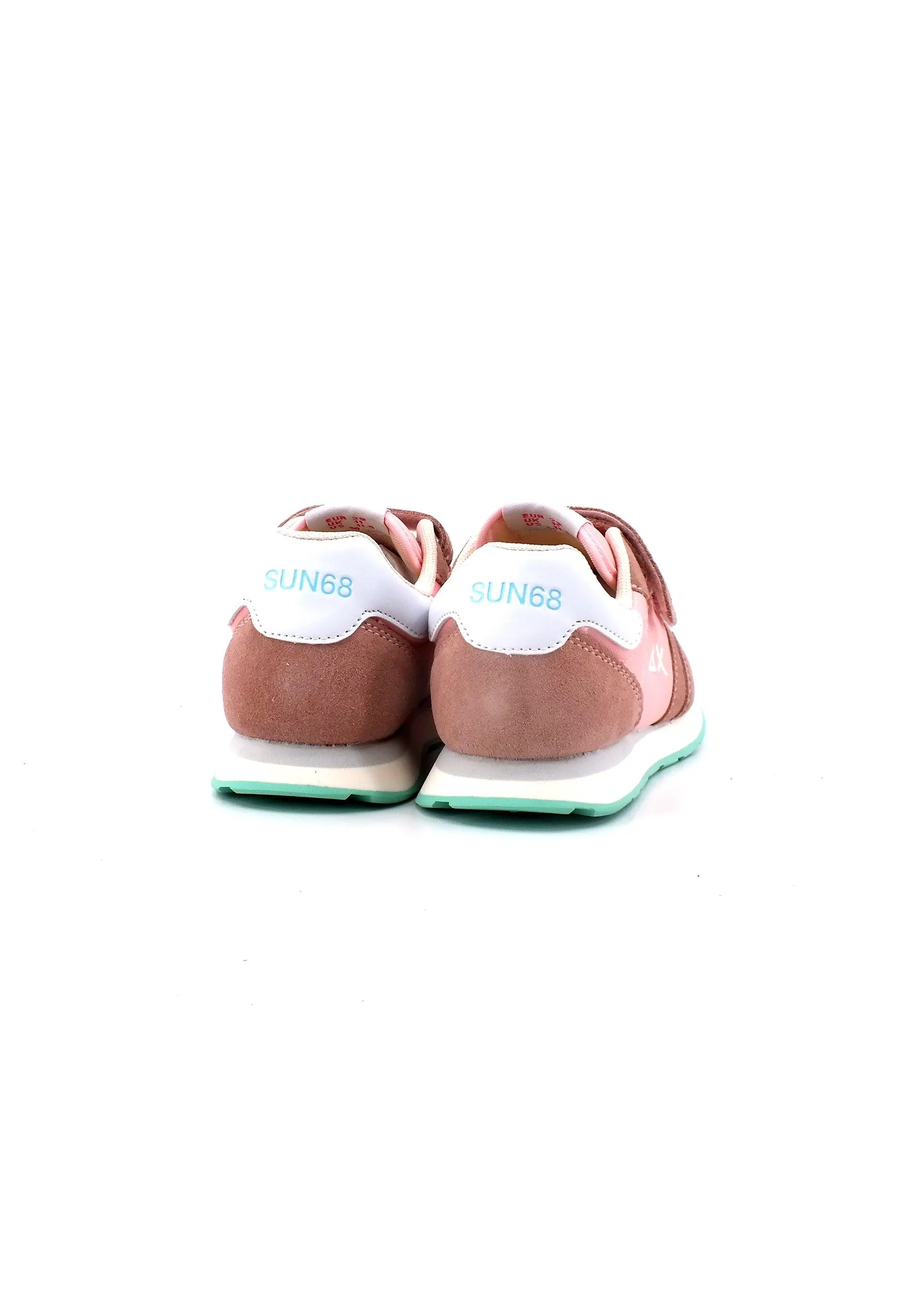 SUN68 Ally Solid Nylon Sneaker Bambino Rosa Z33401B