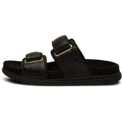 Woden Lisa Leather Sandals-Black-WL928