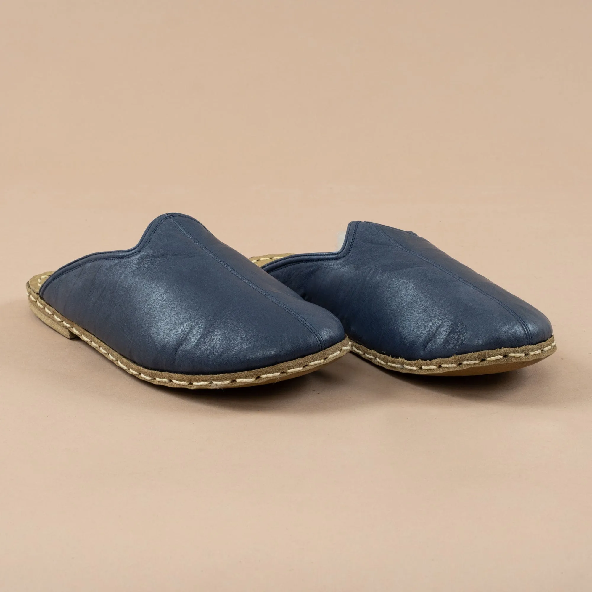 Women's Navy Barefoot Shearlings